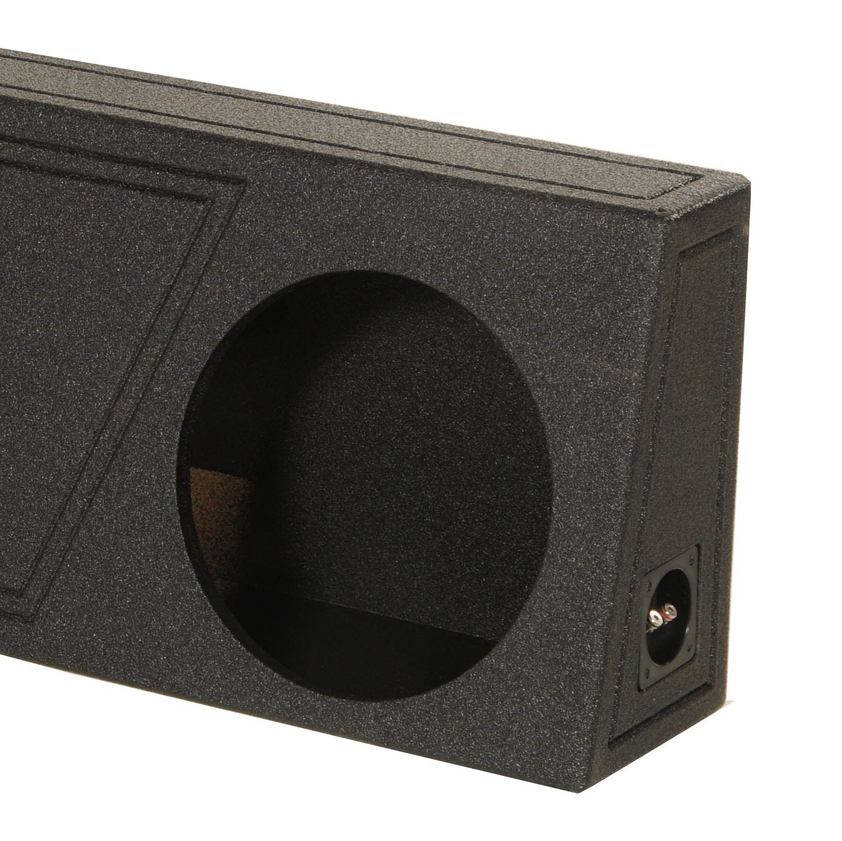 Q Power QBomb Single 12 Inch Vented Subwoofer Sub Box with Black Bedliner Spray - Find Fresh Goods