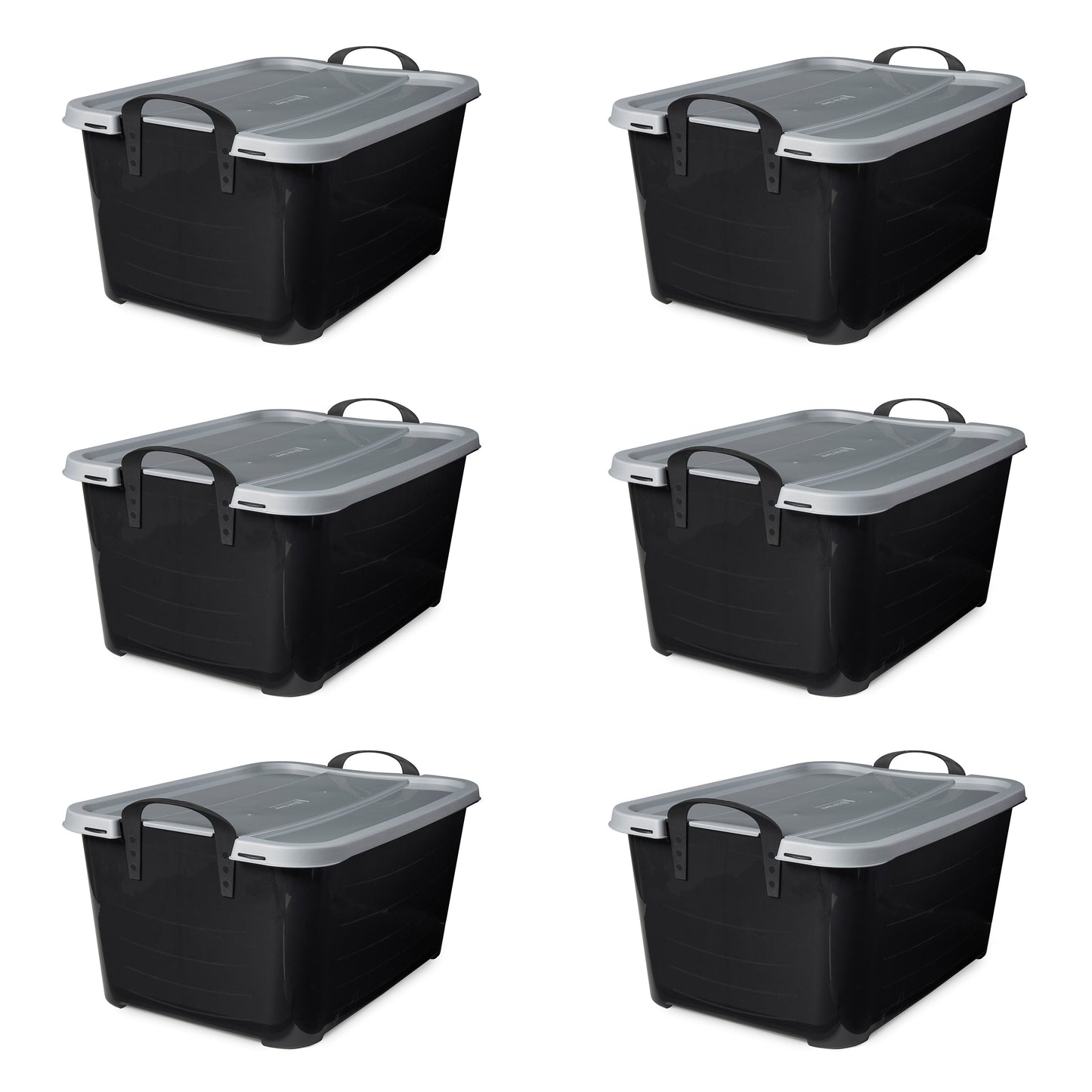 Life Story 55 Quart Stackable Home Organization Lidded Storage Container, 6 Pack