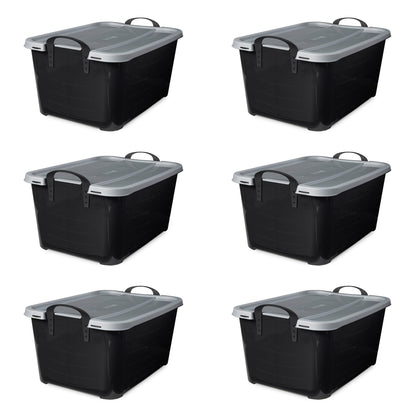 Life Story 55 Quart Stackable Home Organization Lidded Storage Container, 6 Pack