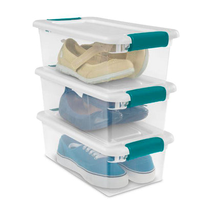Sterilite 15 Qt Stackable Storage Boxes & 6 Qt Organizing Bins, 12 Pack Each