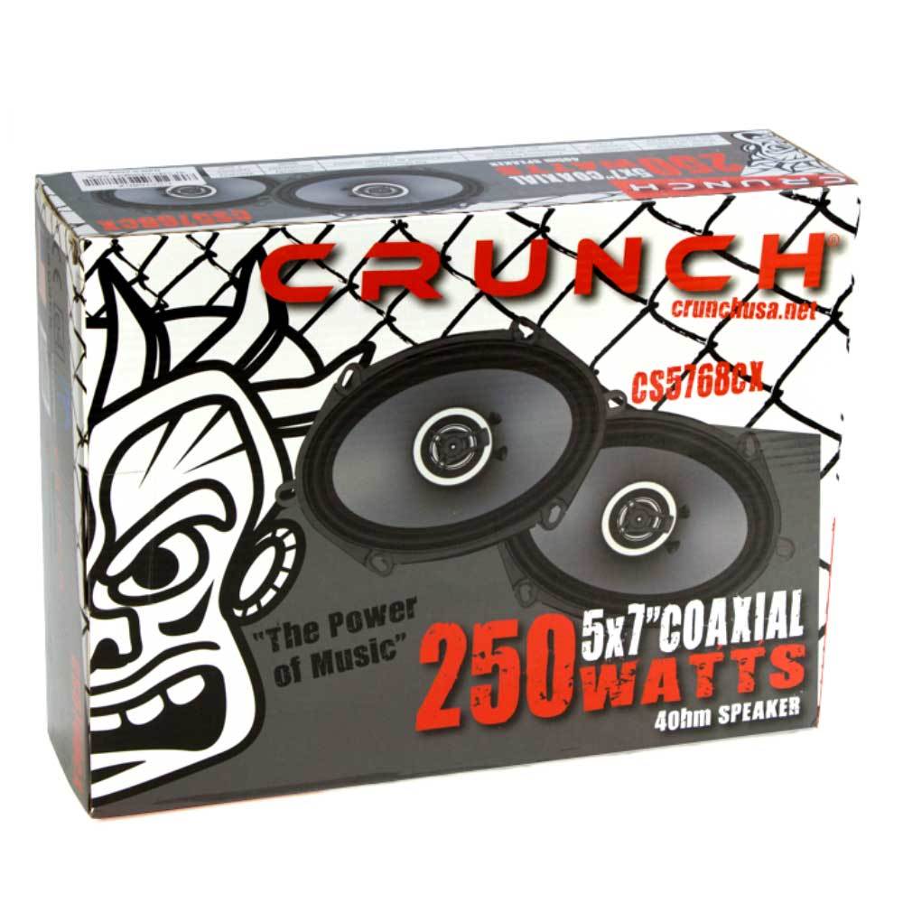 Crunch 250W Full Range 2 Way Coaxial Car Audio 5x7 by 6x8" Speaker Pair CS5768CX - Find Fresh Goods