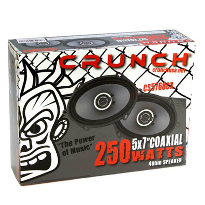 Crunch 250W Full Range 2 Way Coaxial Car Audio 5x7 by 6x8" Speaker Pair CS5768CX - Find Fresh Goods