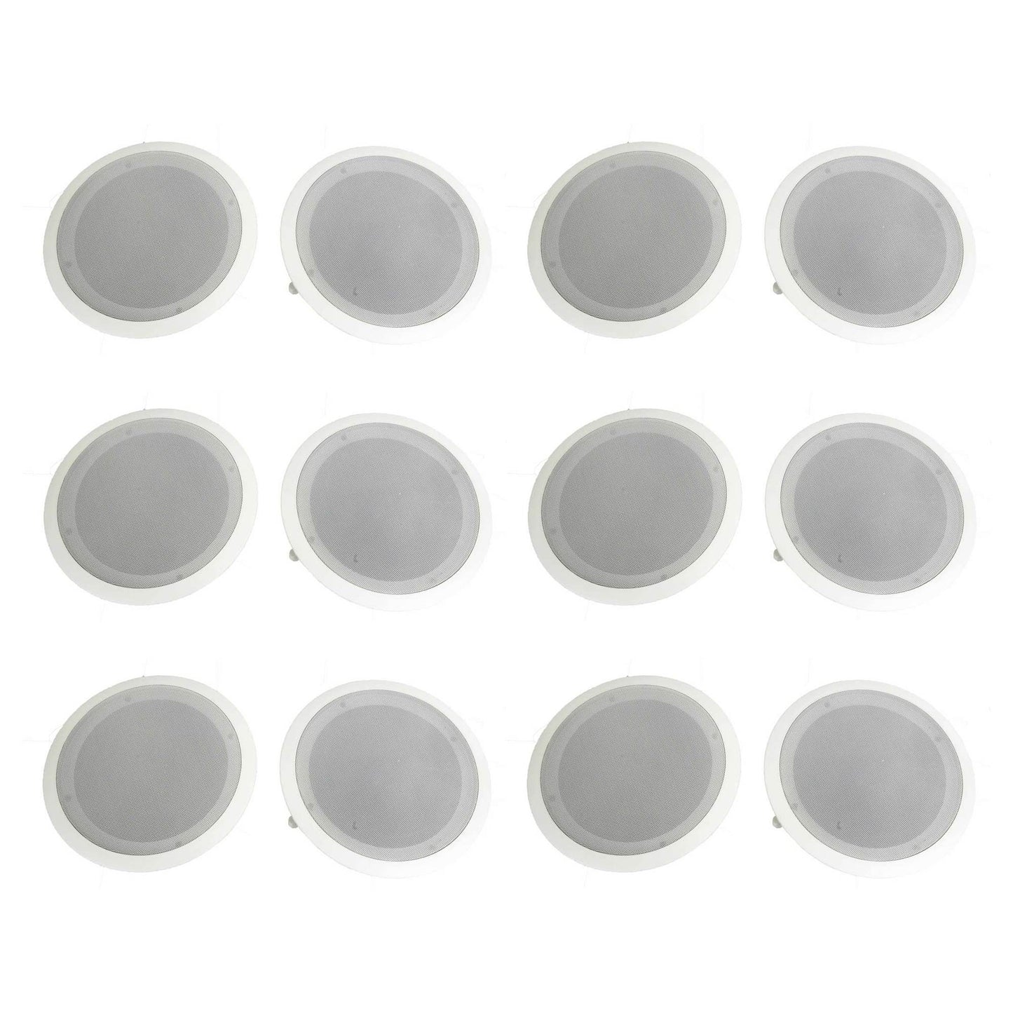 Pyle 8" 500W 2 Way In Wall/Ceiling Home Speakers System Audio Stereo, 12 Pack