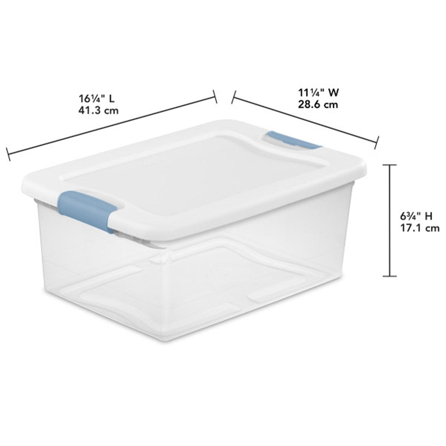 Sterilite Plastic 15 Quart Storage Box Container with Latching Lid, 24 Pack