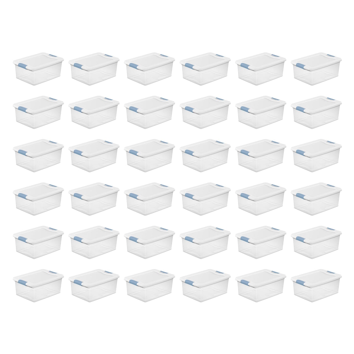 Sterilite 15-Quart Clear Stackable Latching Storage Box Container (36 Pack)