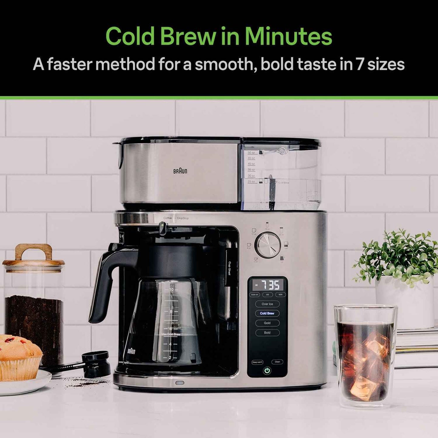 Braun MultiServe Drip Coffee, Single Serve Brewer, KF9270SI