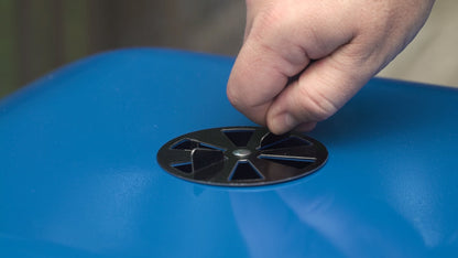 Americana Walk-A-Bout Charcoal Original Square Grill-100% Pre-Assembled Portable Steel, Blue