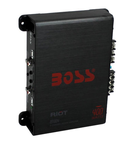BOSS AUDIO Riot R1004 400 Watt 4 Channel Car Power Amplifier Amp Mosfet - Find Fresh Goods