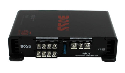 BOSS AUDIO Riot R1004 400 Watt 4 Channel Car Power Amplifier Amp Mosfet - Find Fresh Goods
