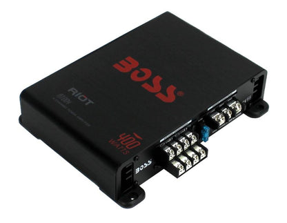 BOSS AUDIO Riot R1004 400 Watt 4 Channel Car Power Amplifier Amp Mosfet - Find Fresh Goods