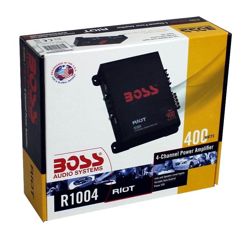 BOSS AUDIO Riot R1004 400 Watt 4 Channel Car Power Amplifier Amp Mosfet - Find Fresh Goods