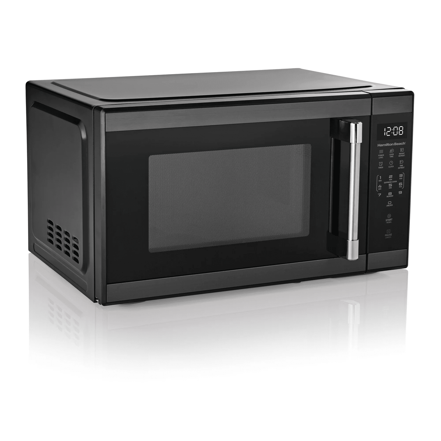 Hamilton Beach 1.1 Cu Ft Countertop Microwave Oven in Stainless Steel