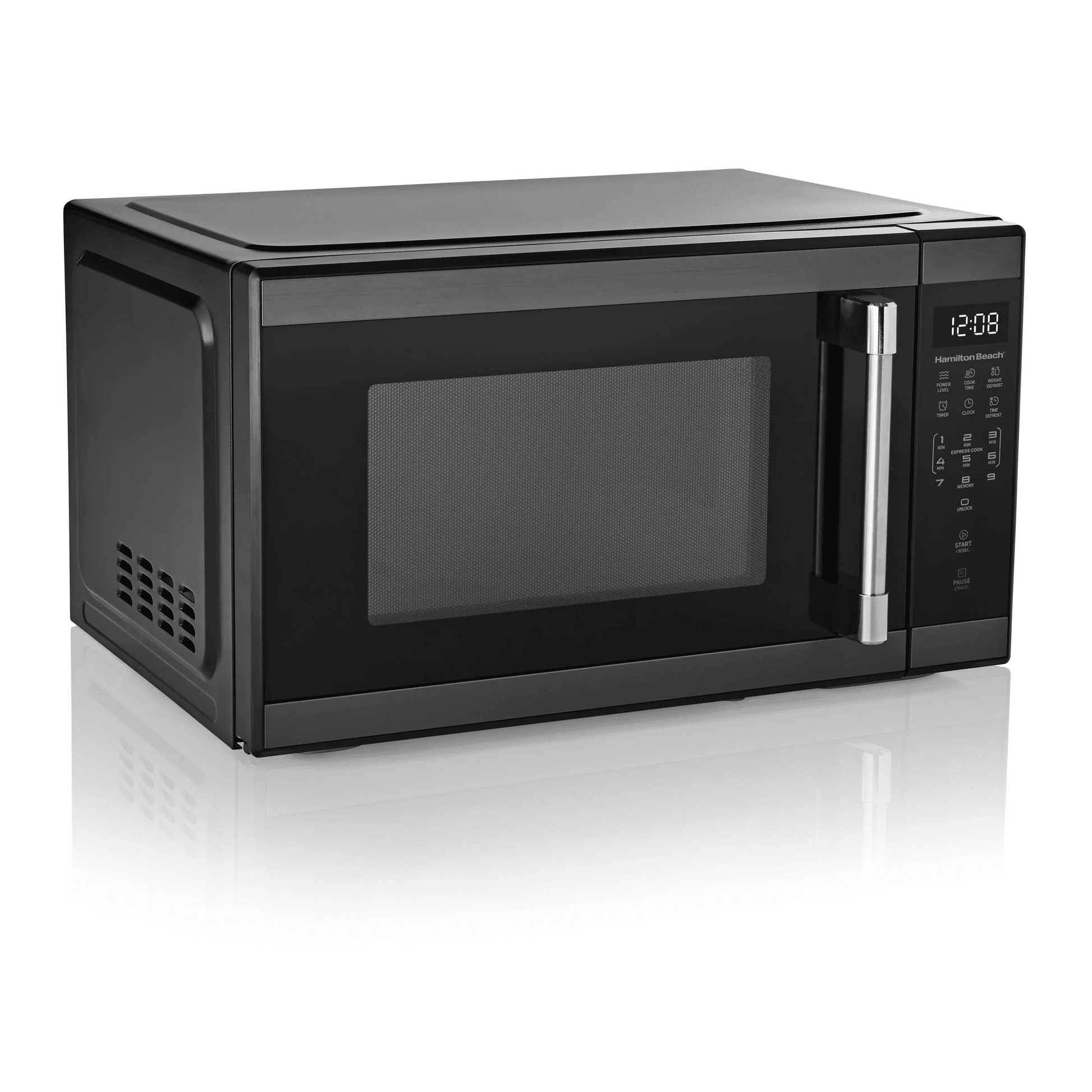 Hamilton Beach 1.1 Cu Ft Countertop Microwave Oven in Stainless Steel