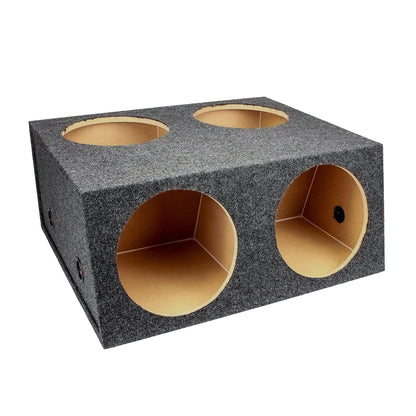 QPower Quad 4 Hole 12 Inch Sealed Divided Speaker Box Subwoofer Enclosure - Find Fresh Goods