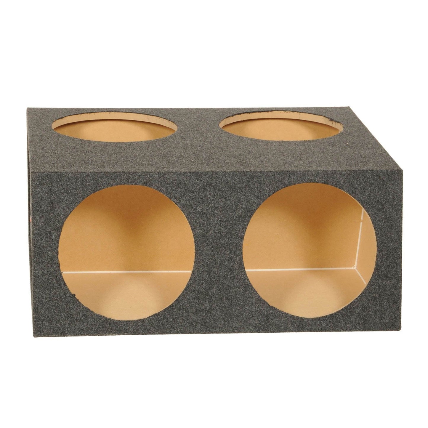 QPower Quad 4 Hole 12 Inch Sealed Divided Speaker Box Subwoofer Enclosure - Find Fresh Goods