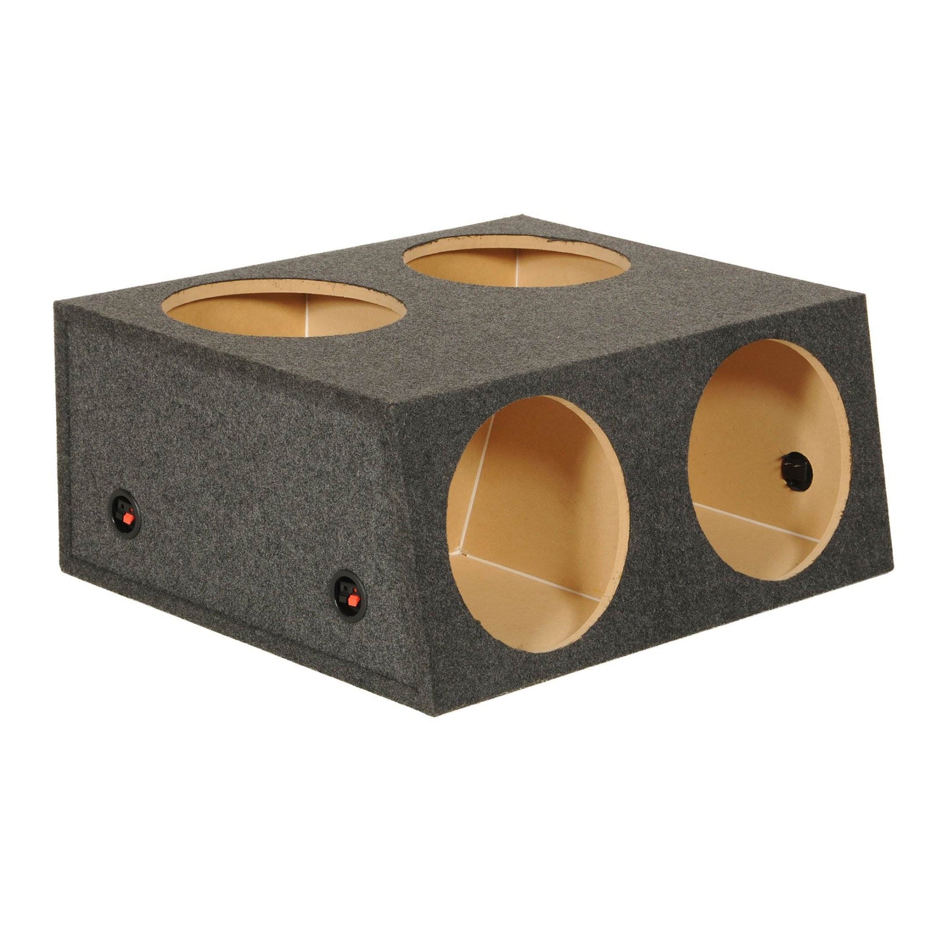 QPower Quad 4 Hole 12 Inch Sealed Divided Speaker Box Subwoofer Enclosure - Find Fresh Goods