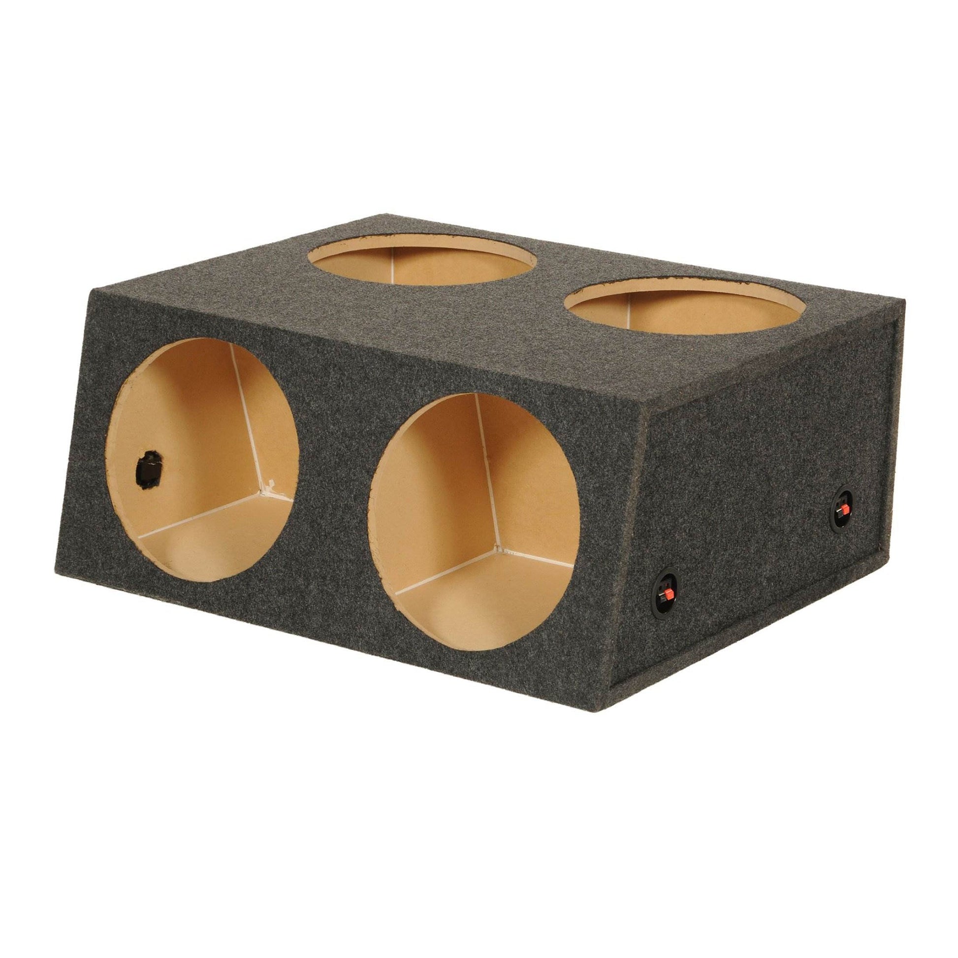 QPower Quad 4 Hole 12 Inch Sealed Divided Speaker Box Subwoofer Enclosure - Find Fresh Goods