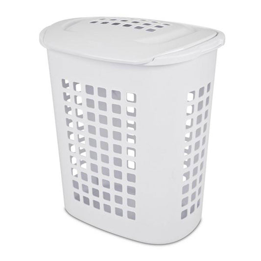 Sterilite Lift Top XL Laundry, 2.3 Bushel Clothes Hamper, White (4 Pack)