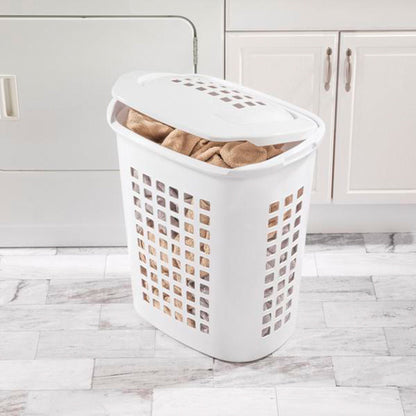 Sterilite Lift Top XL Laundry, 2.3 Bushel Clothes Hamper, White (4 Pack)