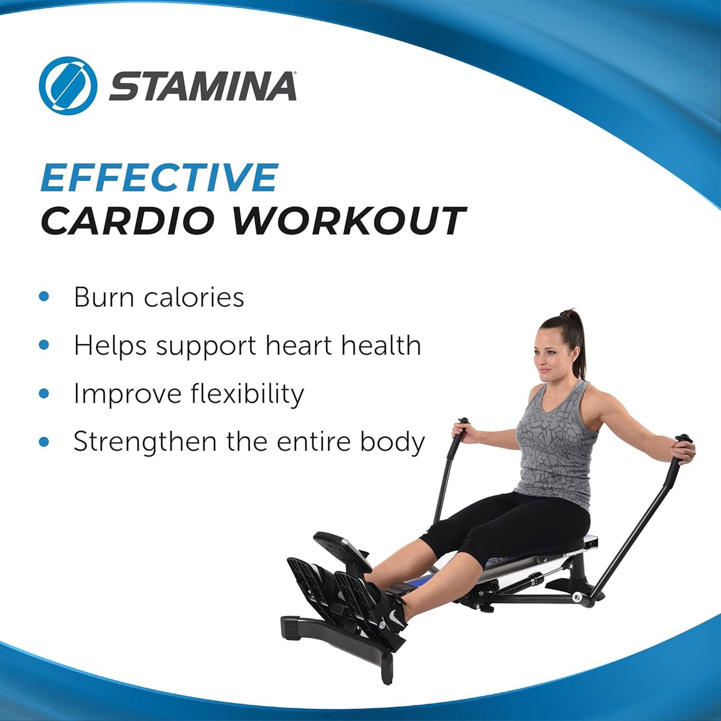 Stamina BodyTrac Glider 1060 Cardio Exercise Fitness Rower Rowing Machine