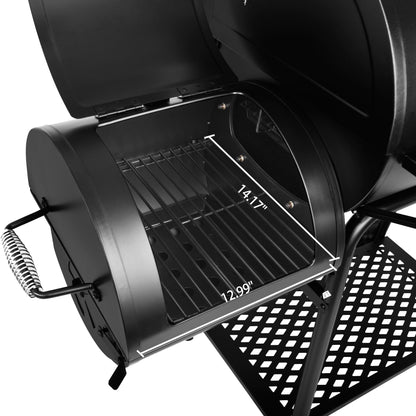 Royal Gourmet CC1830FC 30" Charcoal Grill with Offset Smoker, With Cover