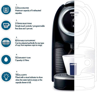 Lavazza Classy Mini Espresso Machine, Expert Espresso Capsule Compatibility