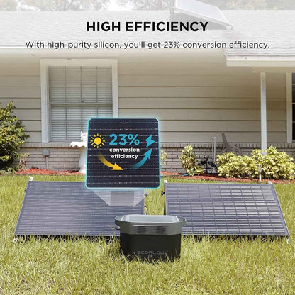 EF EcoFlow 2Pcs 100W 12V Solar Panel, High Efficiency Monocrystalline PV Modules, IP68 Waterproofing, Ideal for RV,Marine Rooftop, Farm Battery, Power Kits & Ecosystem