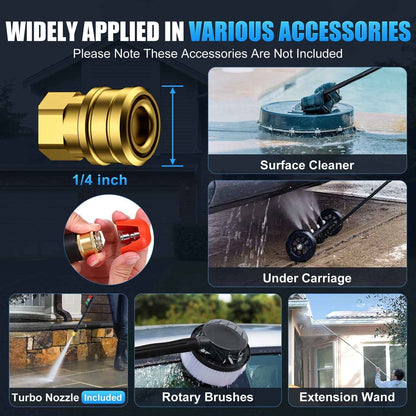 Electric Pressure Washer 5000PSI 4.0GPM Adjustable Pressure Power Washers Electric Powered with 33ft Hose, 4 Nozzle and Foam Cannon, Powerwashers Cleaner Machine for Home, Cars, Blue