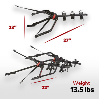 Yakima HangOut Car Trunk Compact Foldable 3 Bicycle Mount Rack Carrier, Black - Find Fresh Goods