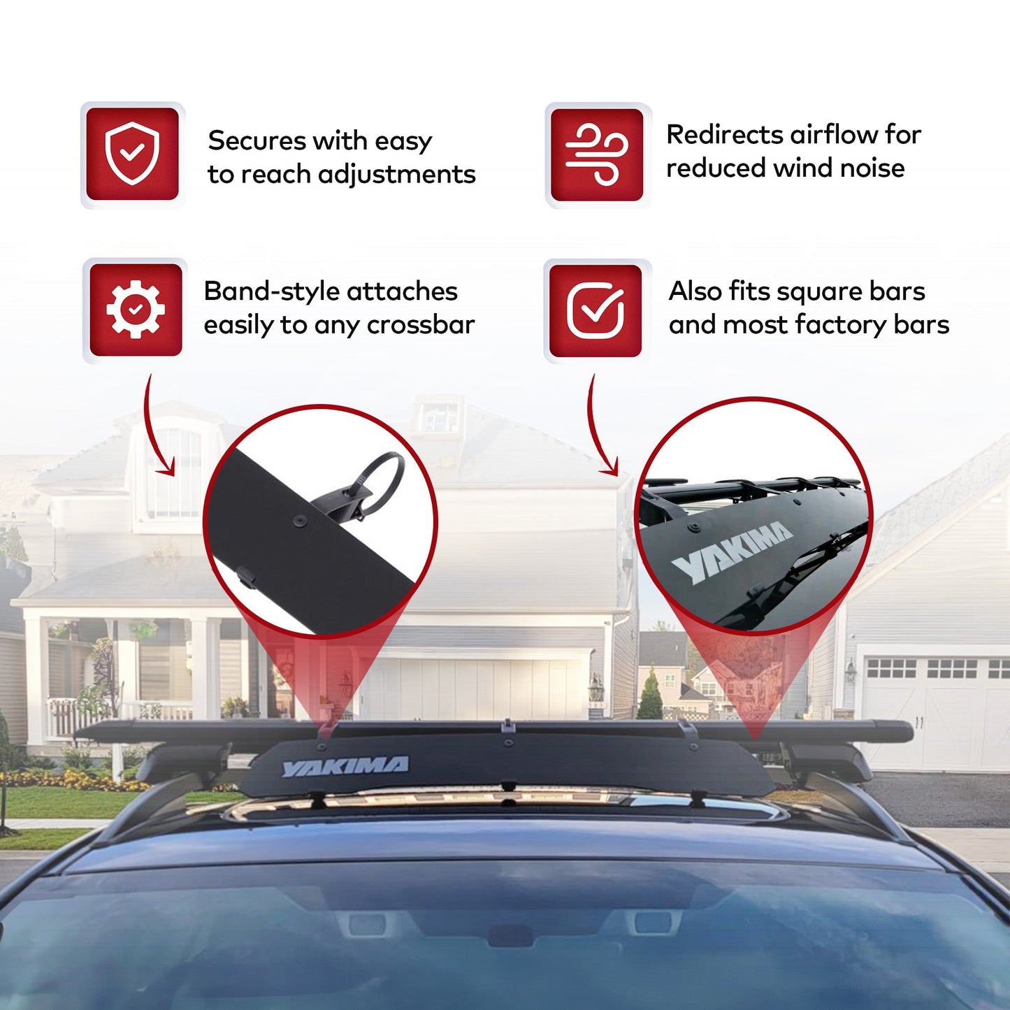 Yakima WindShield 46 Inch Roof Rack Wind Fairing, Compatible w/StreamLine Towers - Find Fresh Goods