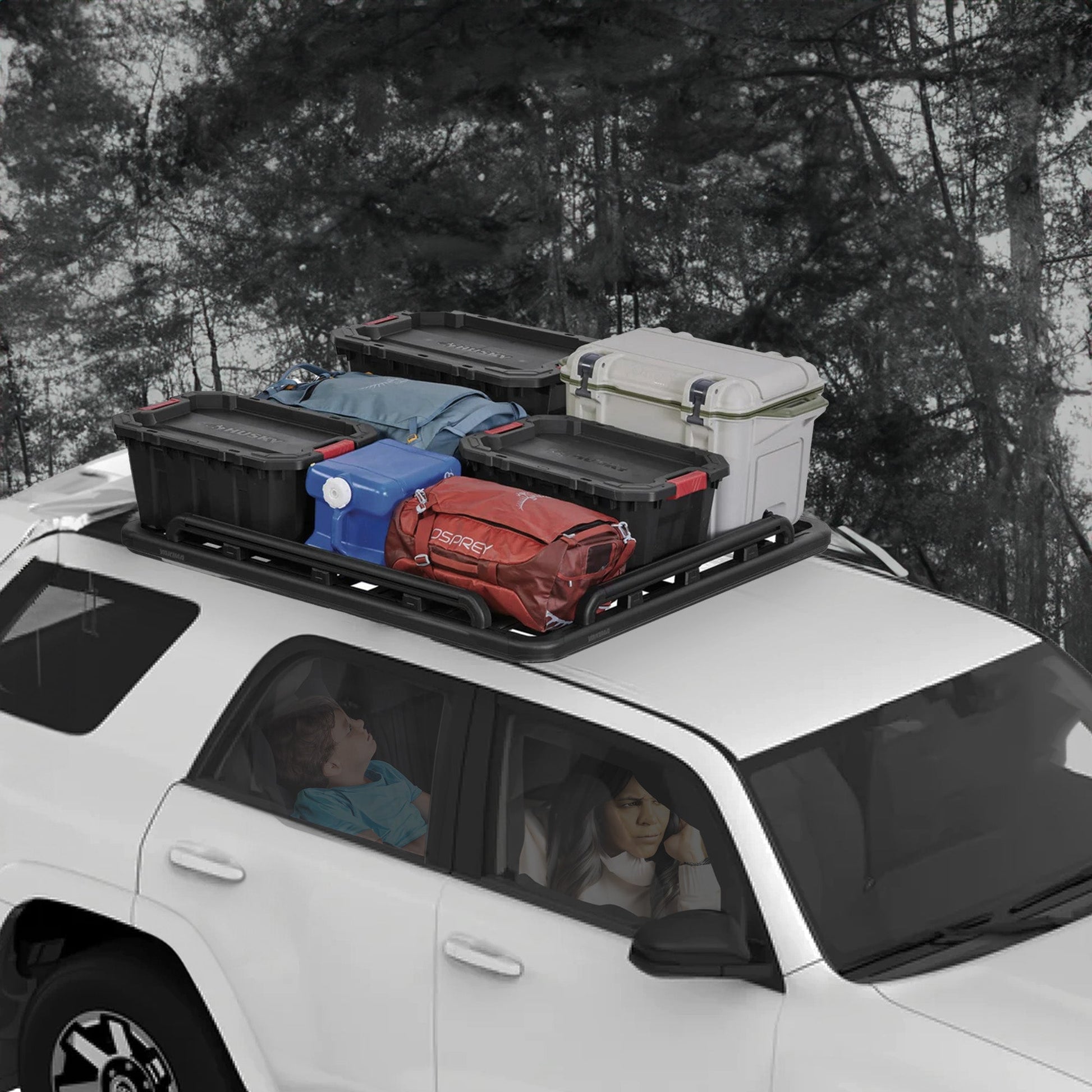 YAKIMA 55 by 49 Inch LockNLoad Perimeter Raised Rail Kit for Roof Rack, 4 Rails - Find Fresh Goods