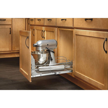 Rev-A-Shelf Pullout Single Basket for Kitchen Cabinets, 9 x 18 In, 5WB1-0918-CR