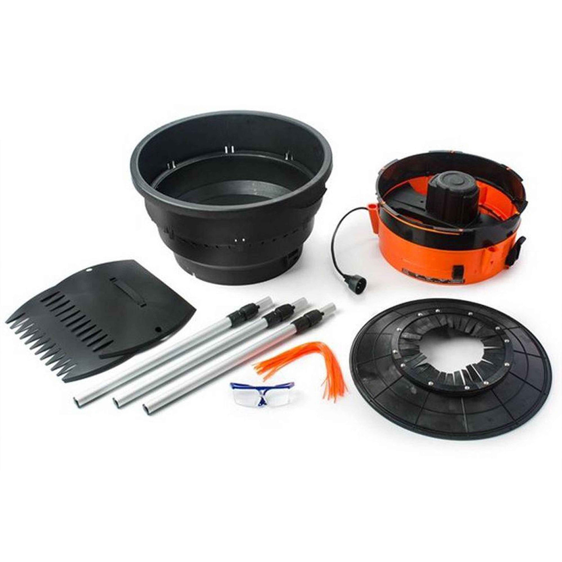 Yard Force Leaf Shredder 22-inch Corded Electric, 12:1 Mulch ratio, 0.095 Nylon Trimmer Line, Bonus Accessory Kit included