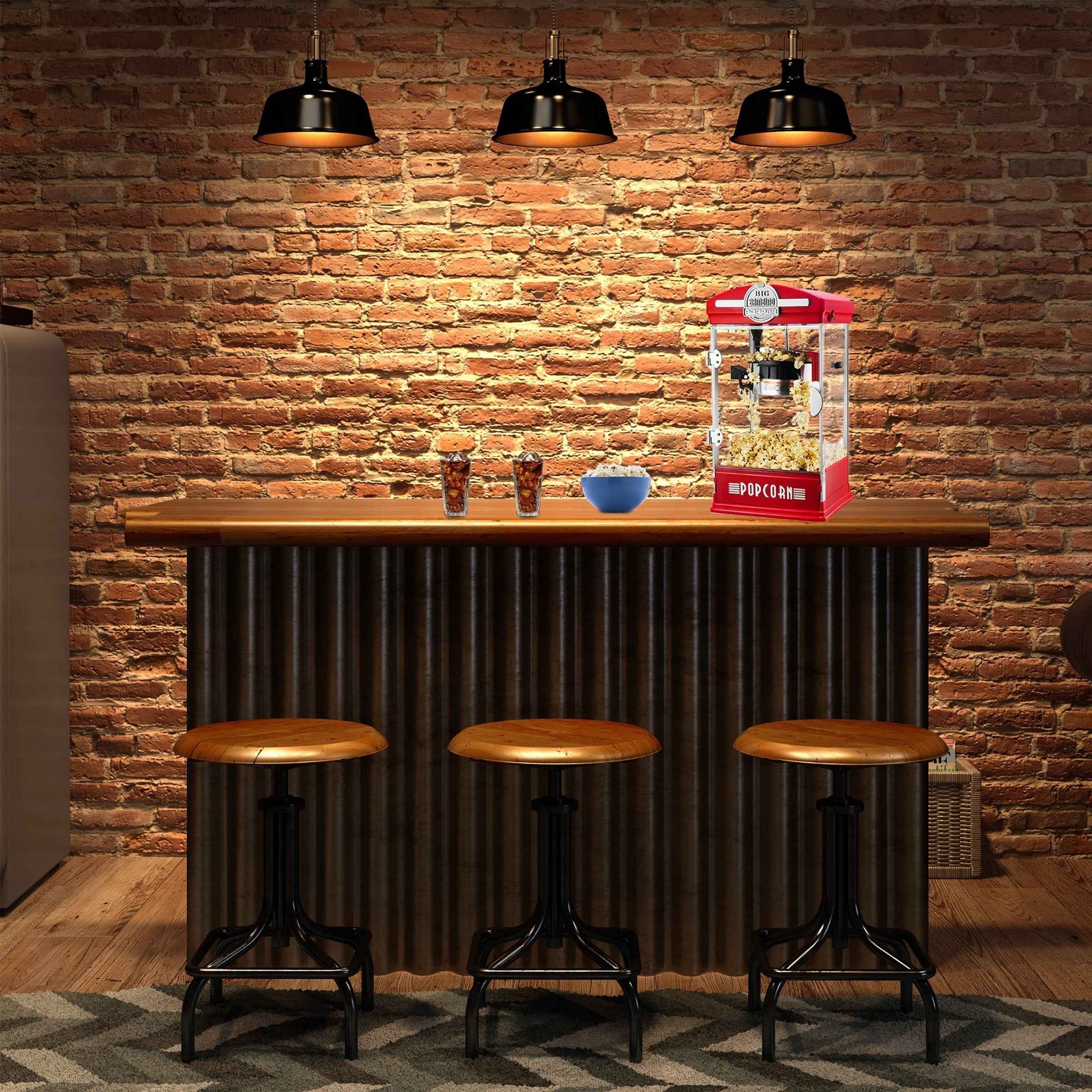 Big Bambino Retro Tabletop 4-oz Popcorn Popper by Great Northern Popcorn, Red