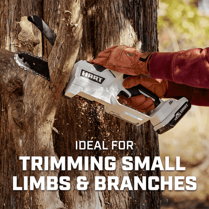 HART 20 Volt 6-inch Battery-Powered Pruning Chainsaw Kit, (1) 2.0Ah Lithium-Ion Battery