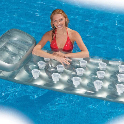Intex 18-Pocket French Mattress Suntanner Pool Lounger Float w/ Headrest 58894EP