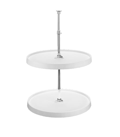 Rev-A-Shelf 18'' Lazy Susan Full-Circle Polymer 2-Shelf, White, 6012-18-11-52