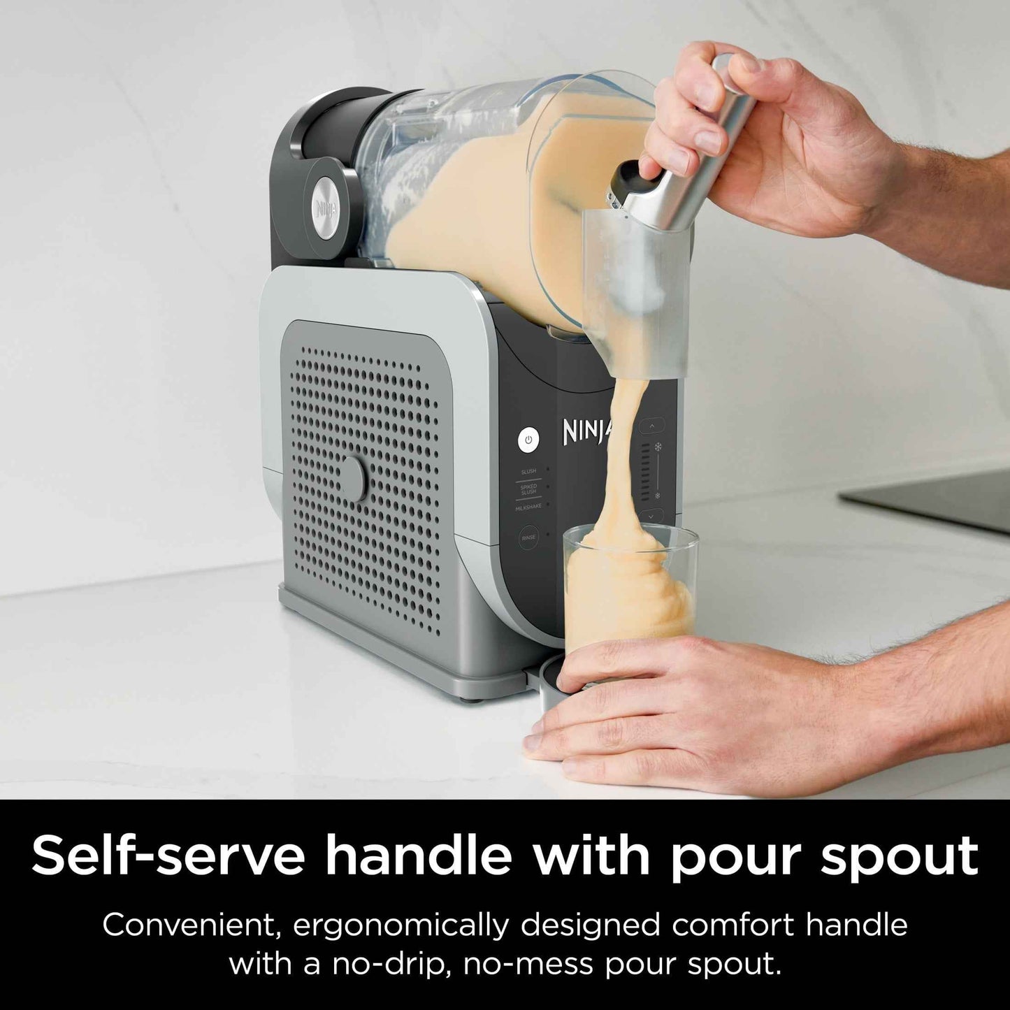 Ninja SLUSHi with RapidChill Technology, 72 oz. Frozen Drink & Slushie Machine, 3 Presets, Margaritas, Frappes, Dishwasher Safe, Gray, FS300