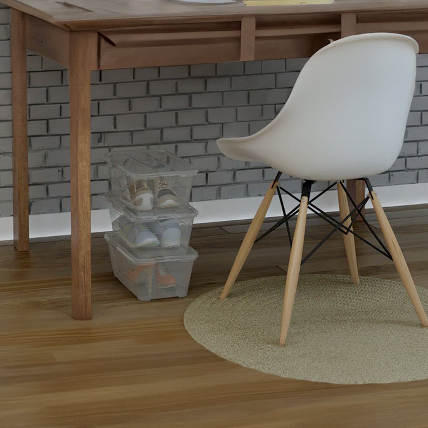 Life Story 6L Shoe and Closet Storage Box Stacking Containers, Clear (20 Pack)