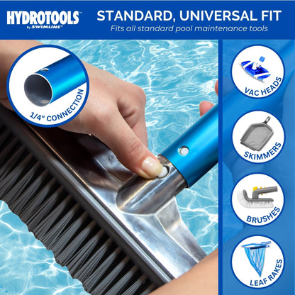 Swimline Hydrotools 2 Piece Telescopic Pole with Locking Cams for Pool Cleaning