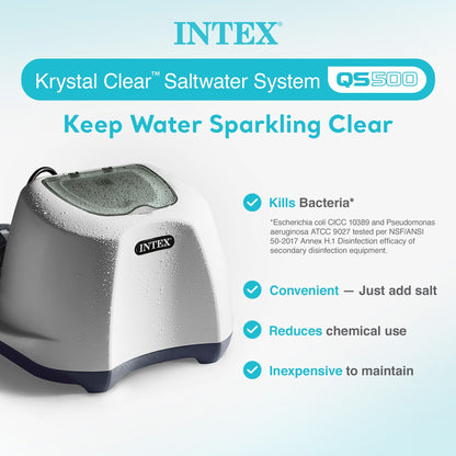 Intex Saltwater System for Pool with Intex Wall Mounted Pool Surface Skimmer