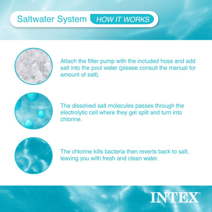 Intex Saltwater System for Pool with Intex Wall Mounted Pool Surface Skimmer