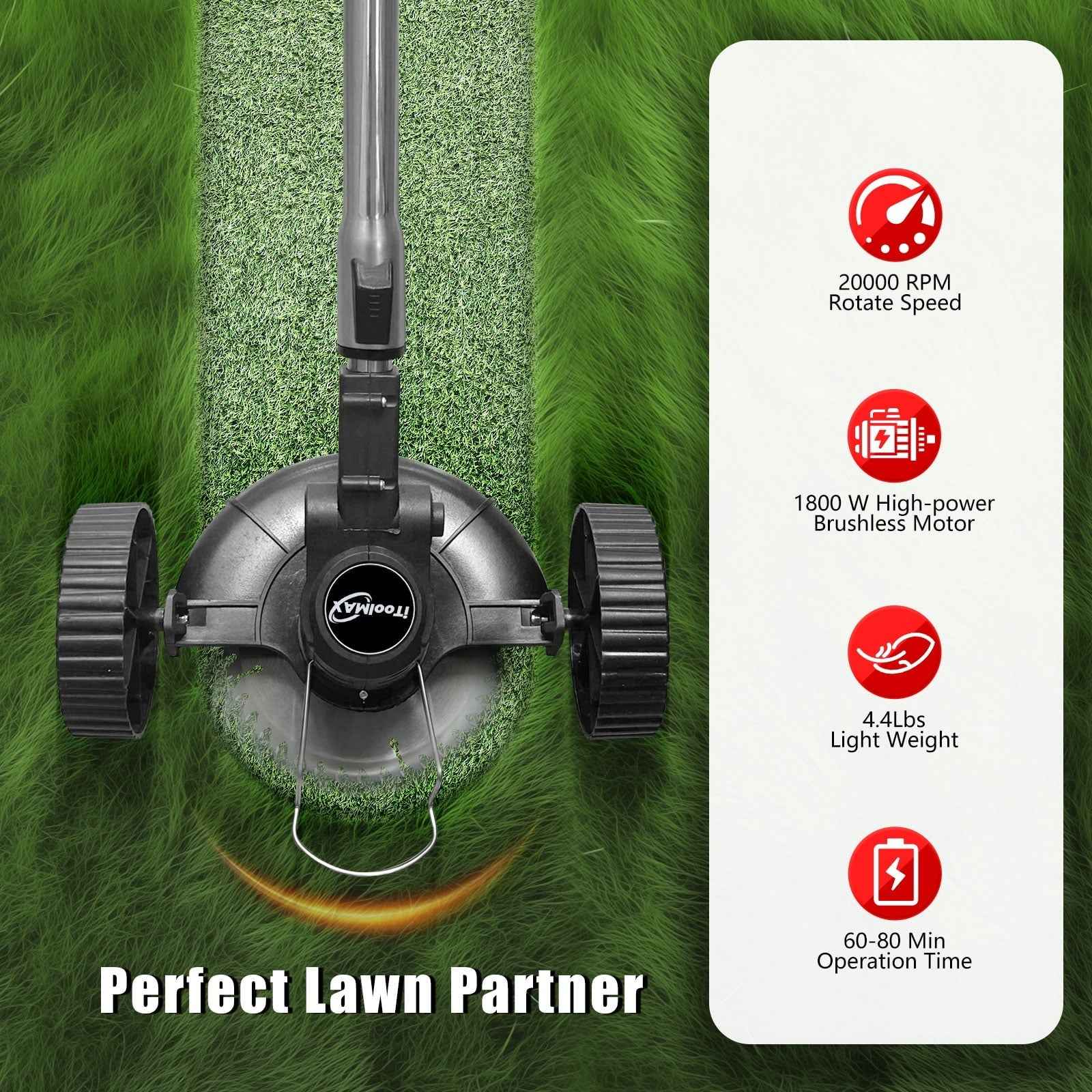 iToolMax 24V 3-in-1 Cordless String Trimmer, Adjustable Height