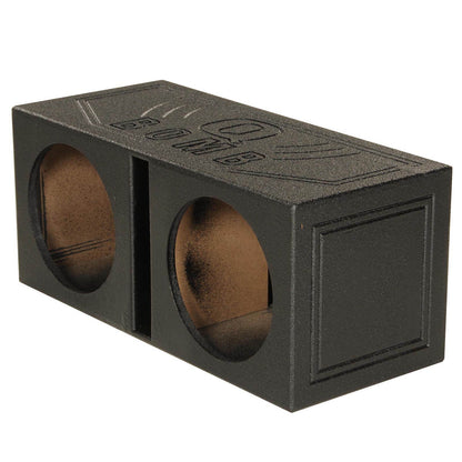 QPower QBOMB8V Dual 8 Inch Vented Port Subwoofer Sub Box with Bedliner Spray - Find Fresh Goods