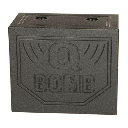 QPower QBOMB10TB Dual 10 Inch Triangle Ported Subwoofer Box w/ Bedliner Spray - Find Fresh Goods