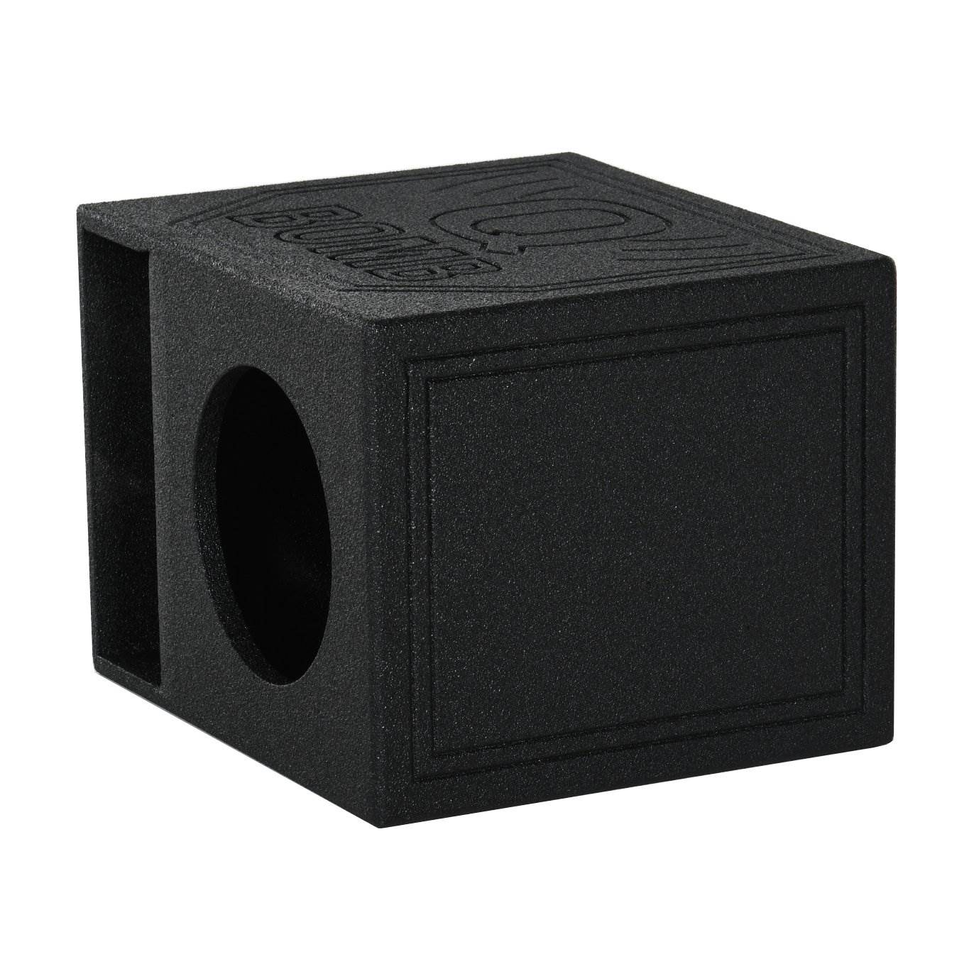 QPower QBomb QBOMB12HP Single 12" Vented Port Subwoofer Box w/ Bedliner Spray - Find Fresh Goods