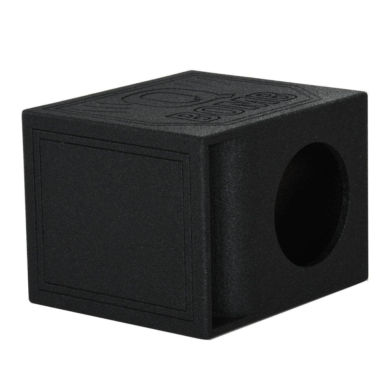 QPower QBomb QBOMB12HP Single 12" Vented Port Subwoofer Box w/ Bedliner Spray - Find Fresh Goods