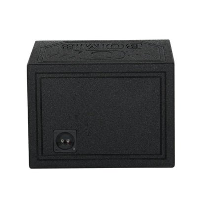 QPower QBomb QBOMB12HP Single 12" Vented Port Subwoofer Box w/ Bedliner Spray - Find Fresh Goods