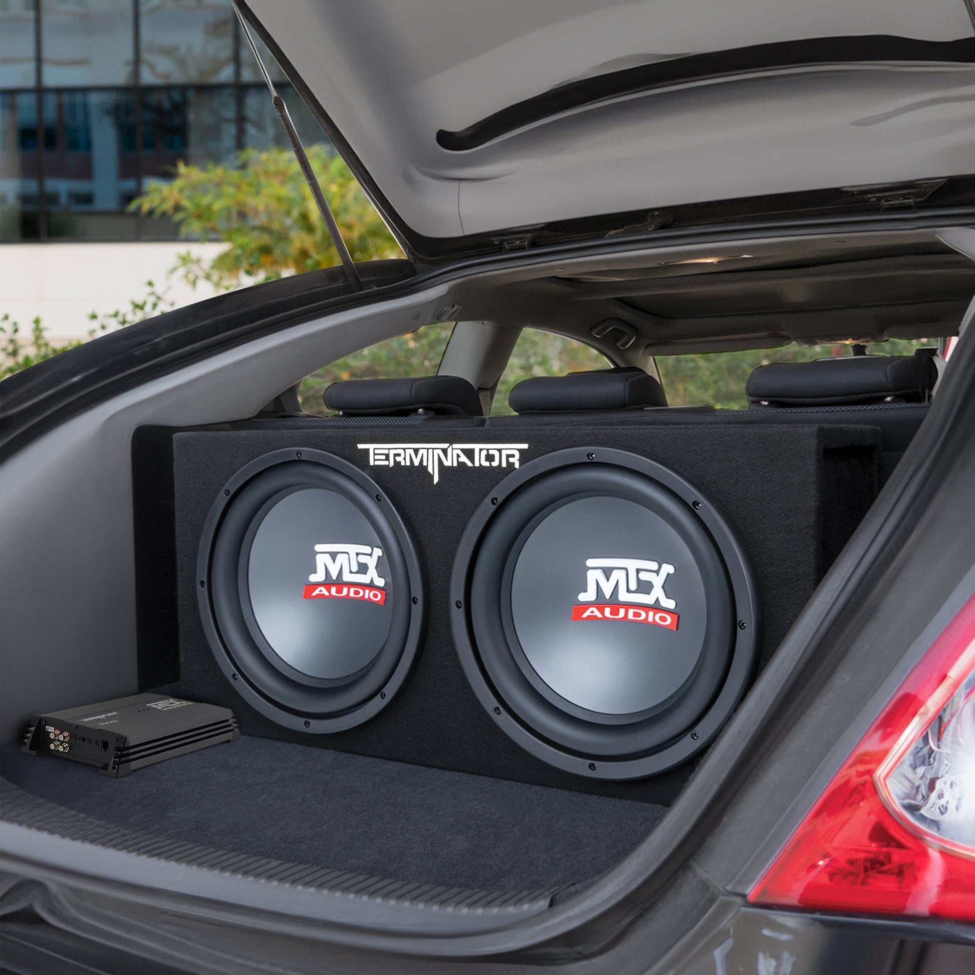 MTX TNP212D2 12" 1200W Dual Loaded Car Subwoofer Audio w/ Sub Box and Amplifier - Find Fresh Goods