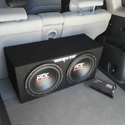MTX TNP212D2 12" 1200W Dual Loaded Car Subwoofer Audio w/ Sub Box and Amplifier - Find Fresh Goods